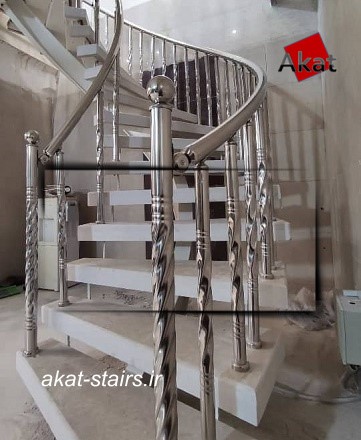 نرده استیل گرد