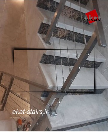 نرده استیل با گارد بکسلی