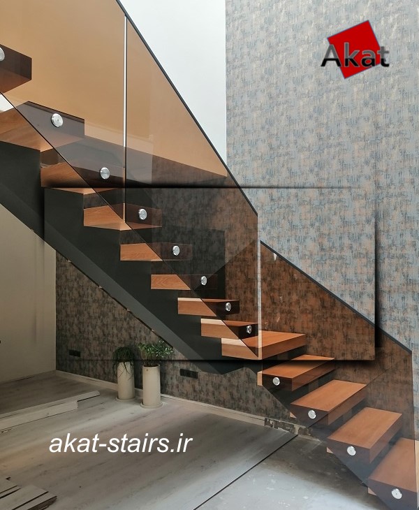 نرده شیشه ای سکوریت برنزی