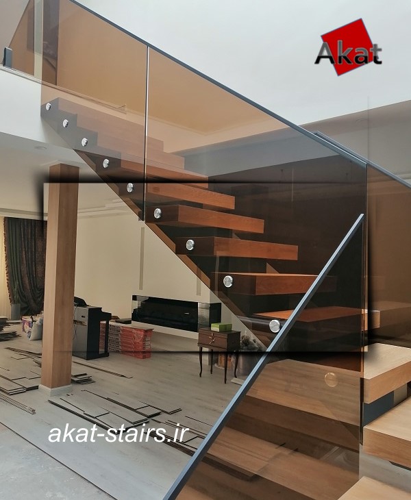 نرده شیشه ای سکوریت برنزی