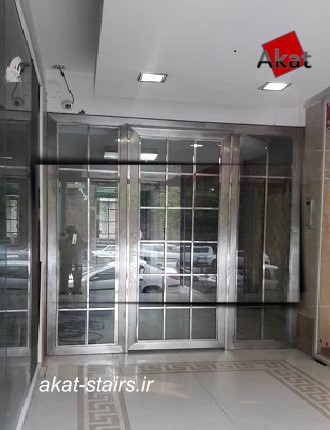 درب استیل مات ورودی ساختمان