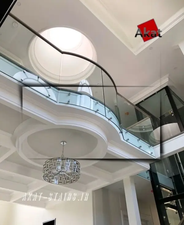 نرده شیشه ای فیکس پوینت بالکن