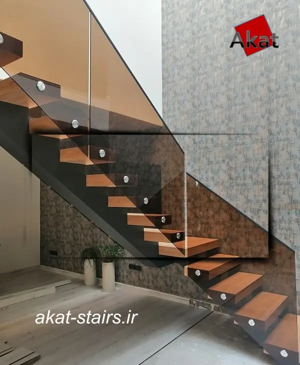 نرده شیشه ای فیکس پوینت سکوریت برنزی