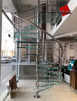 پله استیل حلزونی
