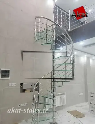 پله استیل مارپیچ