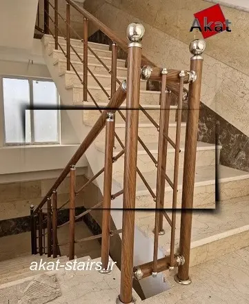 نرده استاتیک طرح چوب