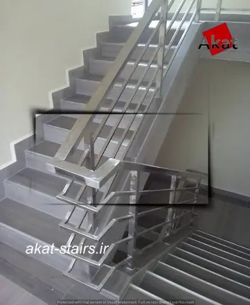 نرده استیل جوشی چهارگوش