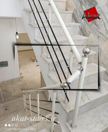 نرده الکترواستاتیک سه خط سفید و مشکی